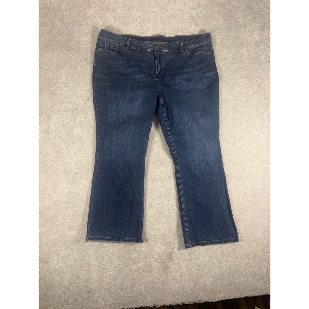 Duluth DuluthFlex Daily Boot Cut Jeans Size 24W x 29 Dark Wash Blue‎